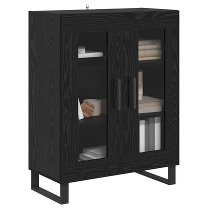 vidaXL Sideboard Black Oak 69.5 x 34 x 90 cm Engineered Wood