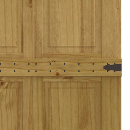 vidaXL Barn Door Corona Honey Brown 70 x 210 cm Solid Pine Wood