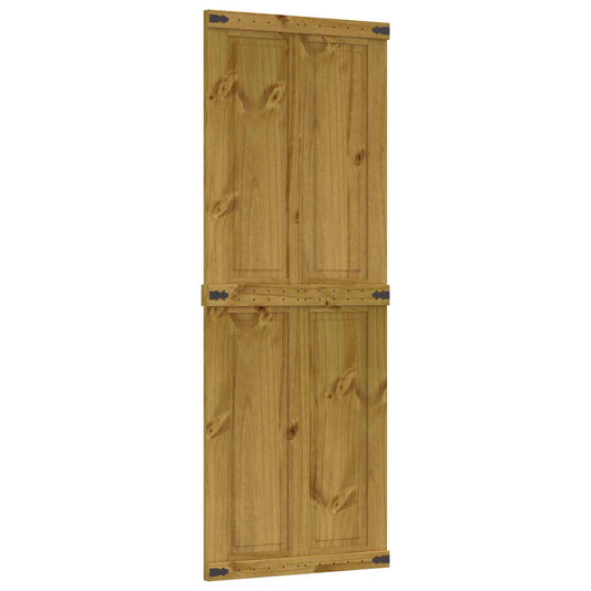 vidaXL Barn Door Corona Honey Brown 70 x 210 cm Solid Pine Wood