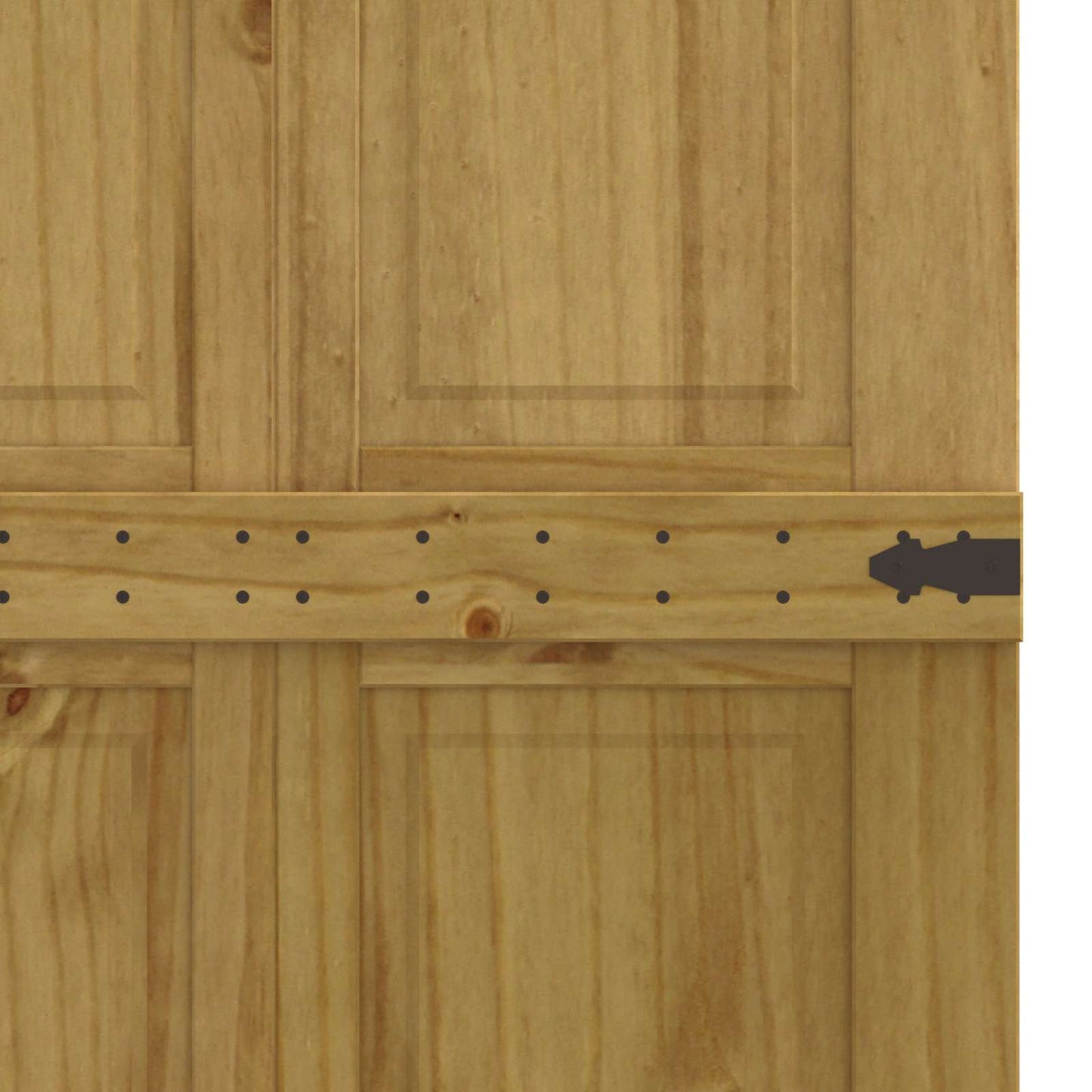 vidaXL Barn Door Corona Honey Brown 80 x 210 cm Solid Pine Wood