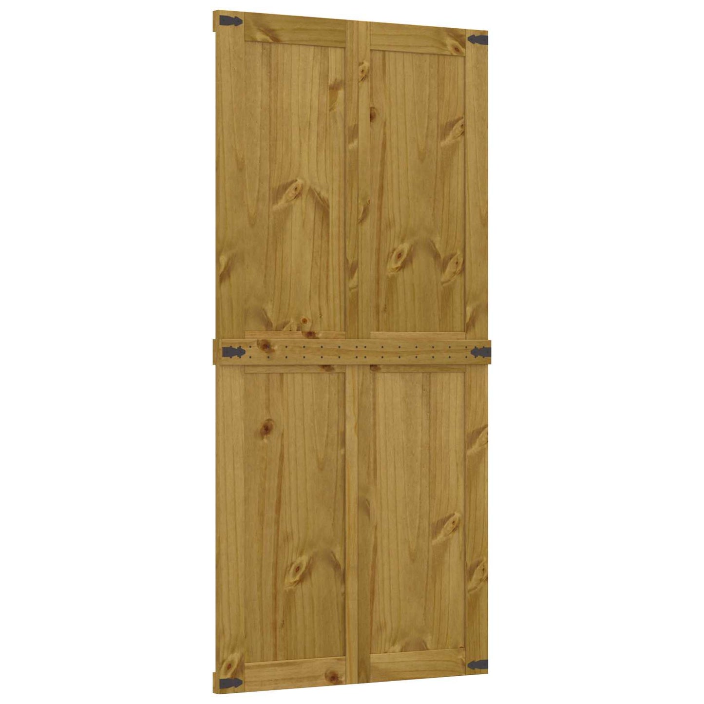 vidaXL Barn Door Corona Honey Brown 90 x 210 cm Solid Pine Wood