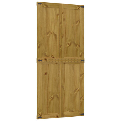 vidaXL Barn Door Corona Honey Brown 90 x 210 cm Solid Pine Wood