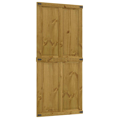 vidaXL Barn Door Corona Honey Brown 90 x 210 cm Solid Pine Wood