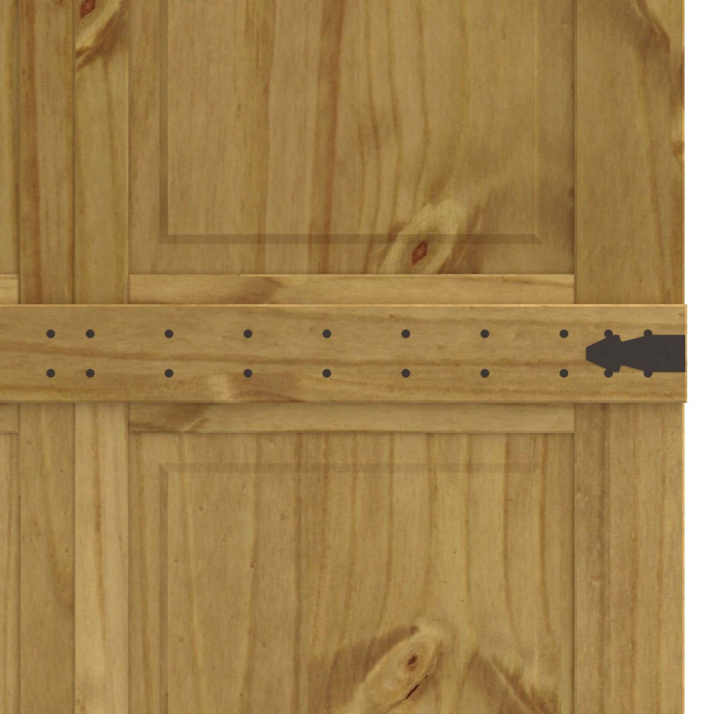 vidaXL Barn Door Corona Honey Brown 100 x 210 cm Solid Pine Wood