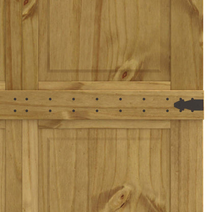 vidaXL Barn Door Corona Honey Brown 100 x 210 cm Solid Pine Wood
