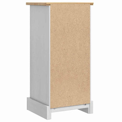 vidaXL Bedside Table Corona White 35 x 32.5 x 74 cm Solid Pine Wood