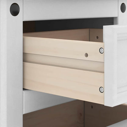 vidaXL Bedside Table Corona White 45 x 35 x 64 cm Solid Pine Wood