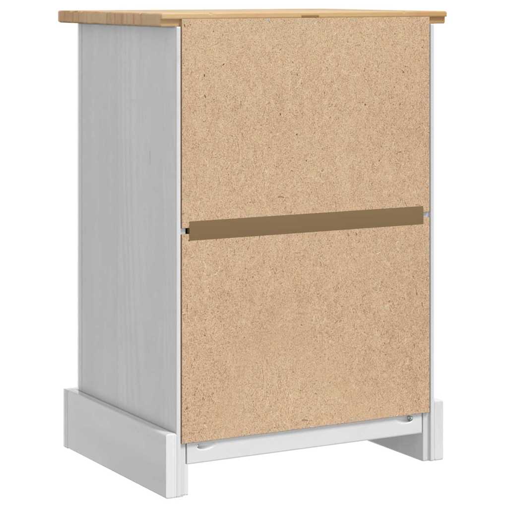vidaXL Bedside Table Corona White 45 x 35 x 64 cm Solid Pine Wood