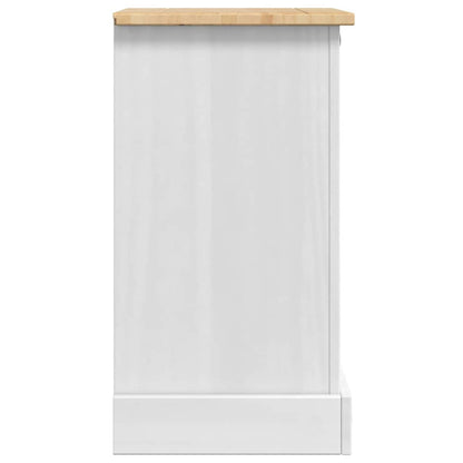 vidaXL Bedside Table Corona White 45 x 35 x 64 cm Solid Pine Wood