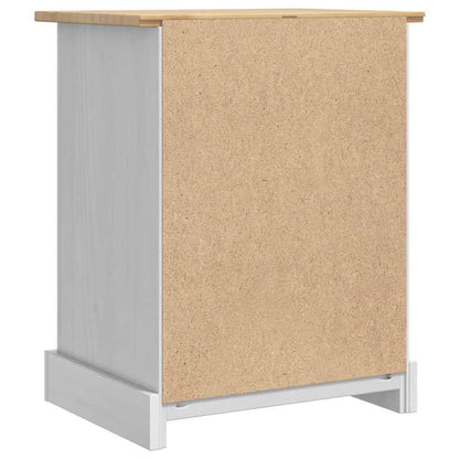 vidaXL Bedside Table Corona White 53 x 39 x 66 cm Solid Pine Wood