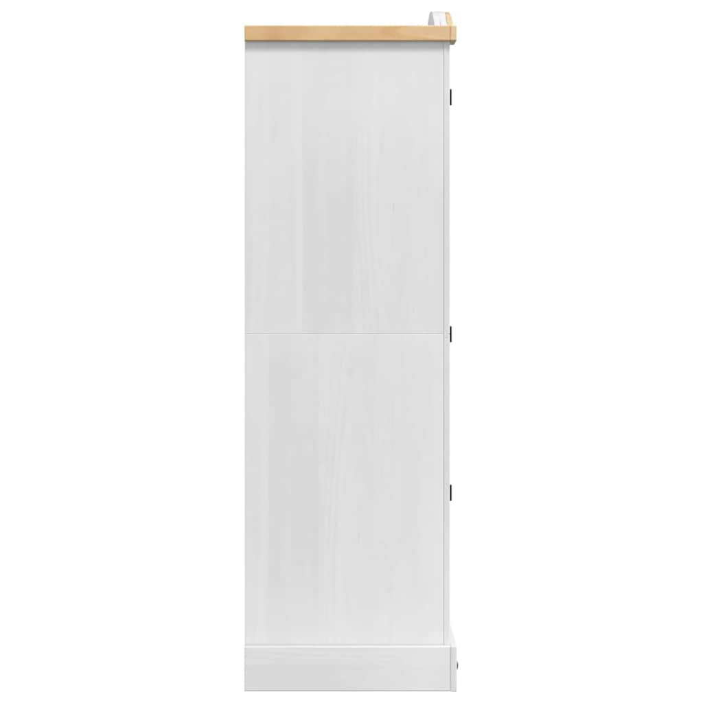 vidaXL Wardrobe Corona White 101 x 52 x 170 cm Solid Pine Wood