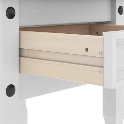 vidaXL End Table Corona White 50 x 50 x50 cm Solid Pine Wood