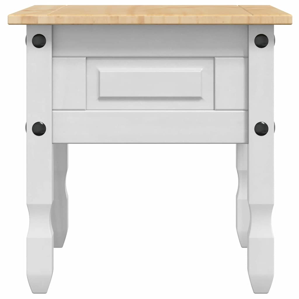 vidaXL End Table Corona White 50 x 50 x50 cm Solid Pine Wood