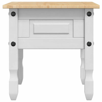 vidaXL End Table Corona White 50 x 50 x50 cm Solid Pine Wood