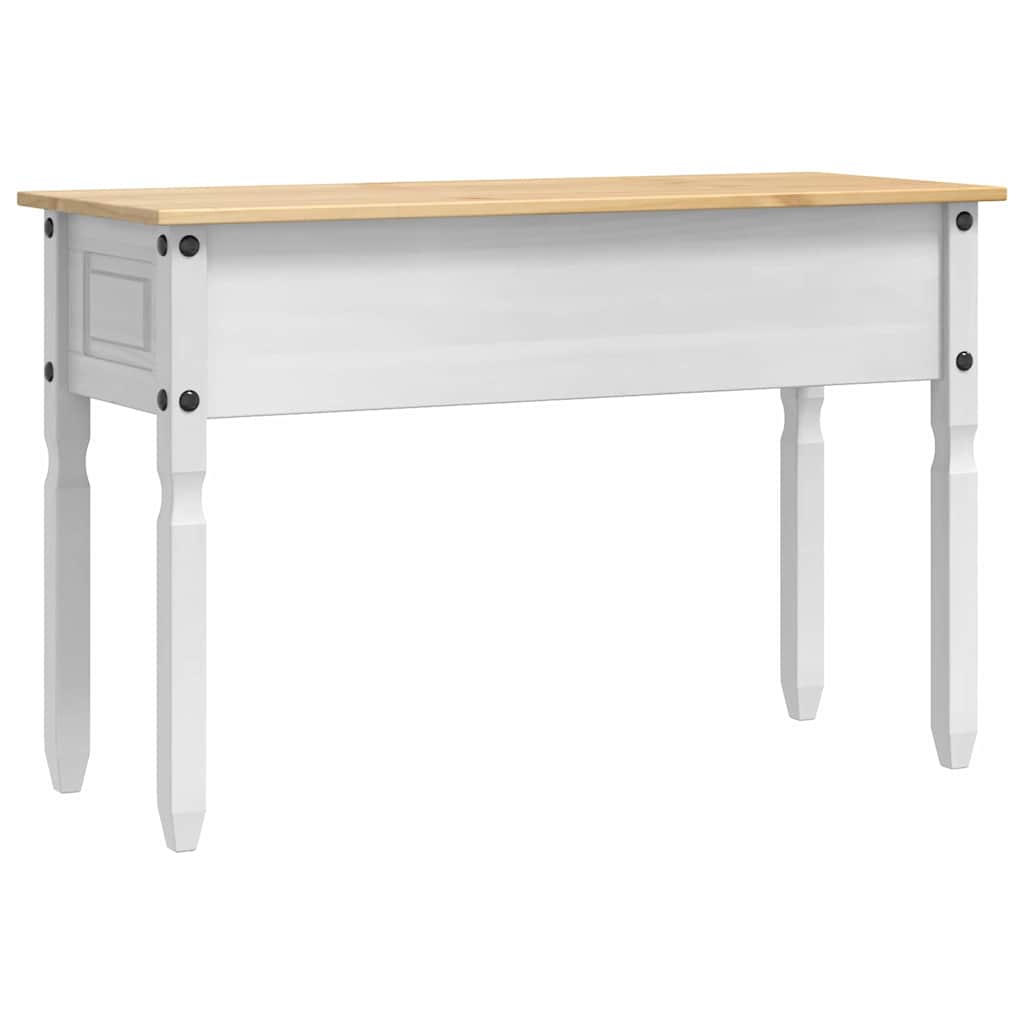 vidaXL End Table Corona White 115 x 46 x 73 cm Solid Pine Wood