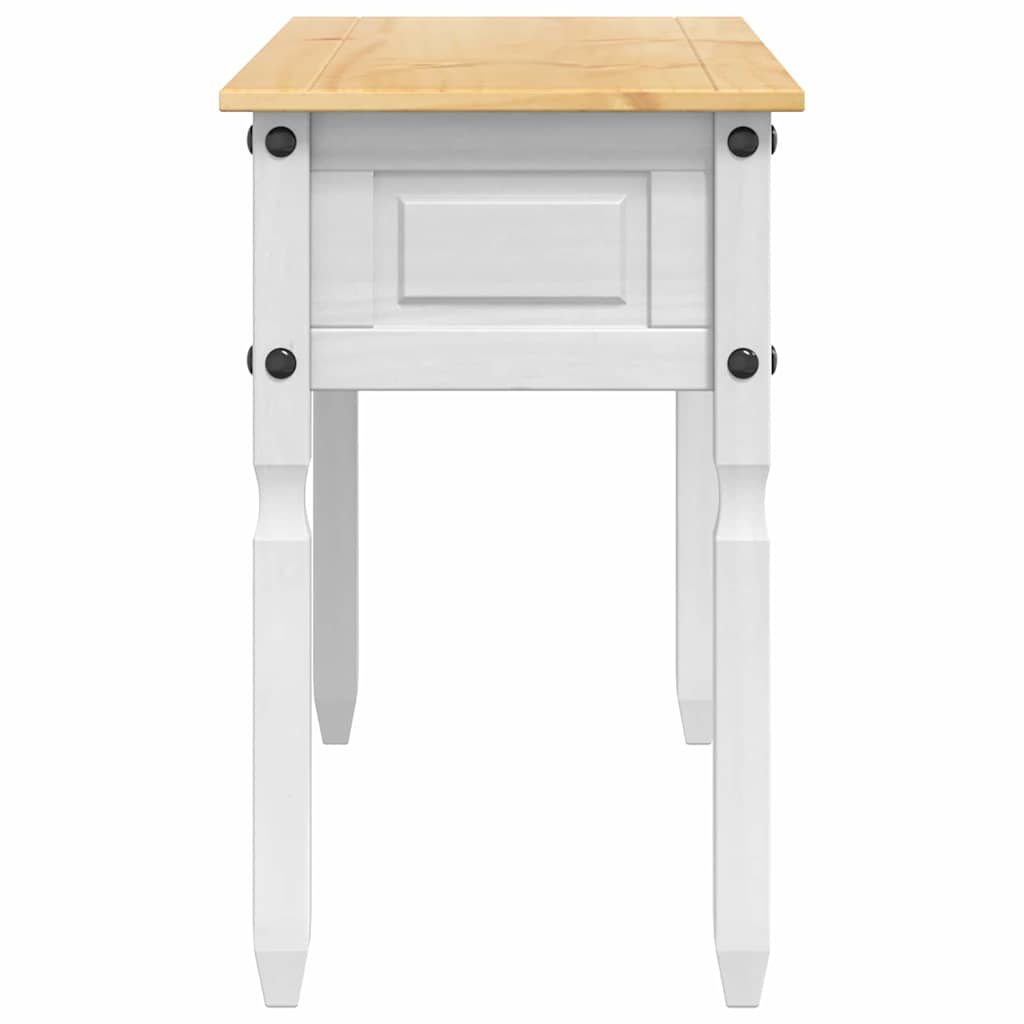 vidaXL End Table Corona White 115 x 46 x 73 cm Solid Pine Wood