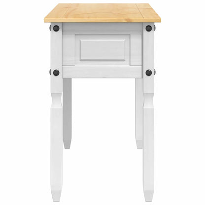 vidaXL End Table Corona White 115 x 46 x 73 cm Solid Pine Wood