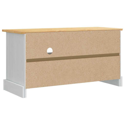 vidaXL TV Cabinet Corona White 100 x 40 x 52 cm Solid Pine Wood