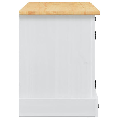 vidaXL TV Cabinet Corona White 100 x 40 x 52 cm Solid Pine Wood