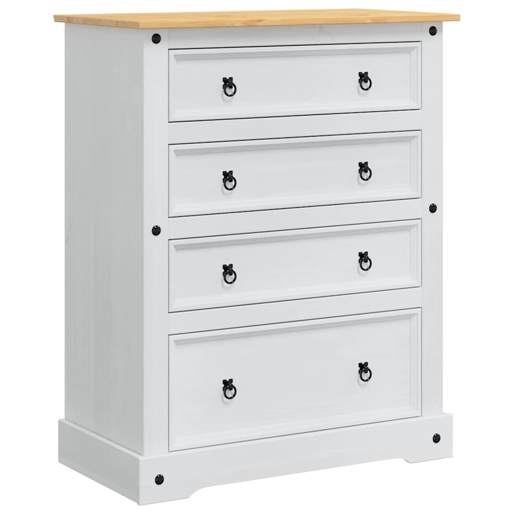 vidaXL Storage Chests White 92 x 48 x 114 cm Solid Pine Wood