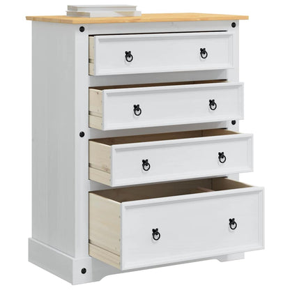 vidaXL Storage Chests White 92 x 48 x 114 cm Solid Pine Wood