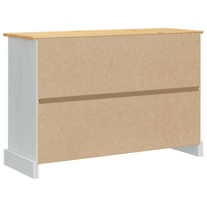vidaXL Storage Chests Corona White 112 x 40 x 75 cm Solid Pine Wood