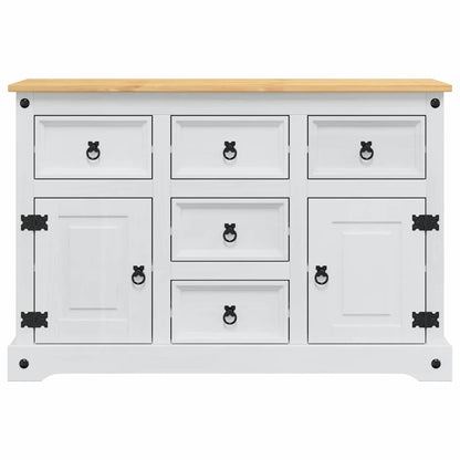 vidaXL Storage Chests Corona White 112 x 40 x 75 cm Solid Pine Wood