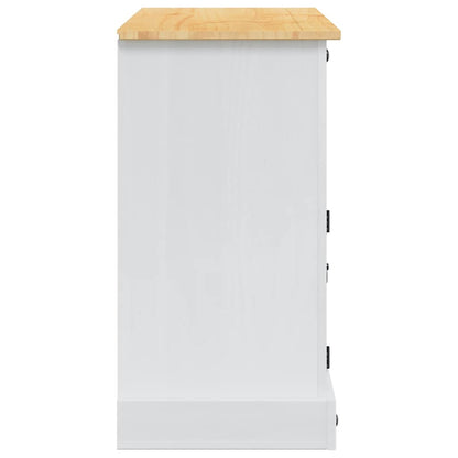 vidaXL Storage Chests Corona White 112 x 40 x 75 cm Solid Pine Wood