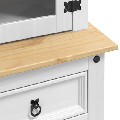 vidaXL Sideboard Corona White 100 x 48.5 x 179 cm Solid Pine Wood