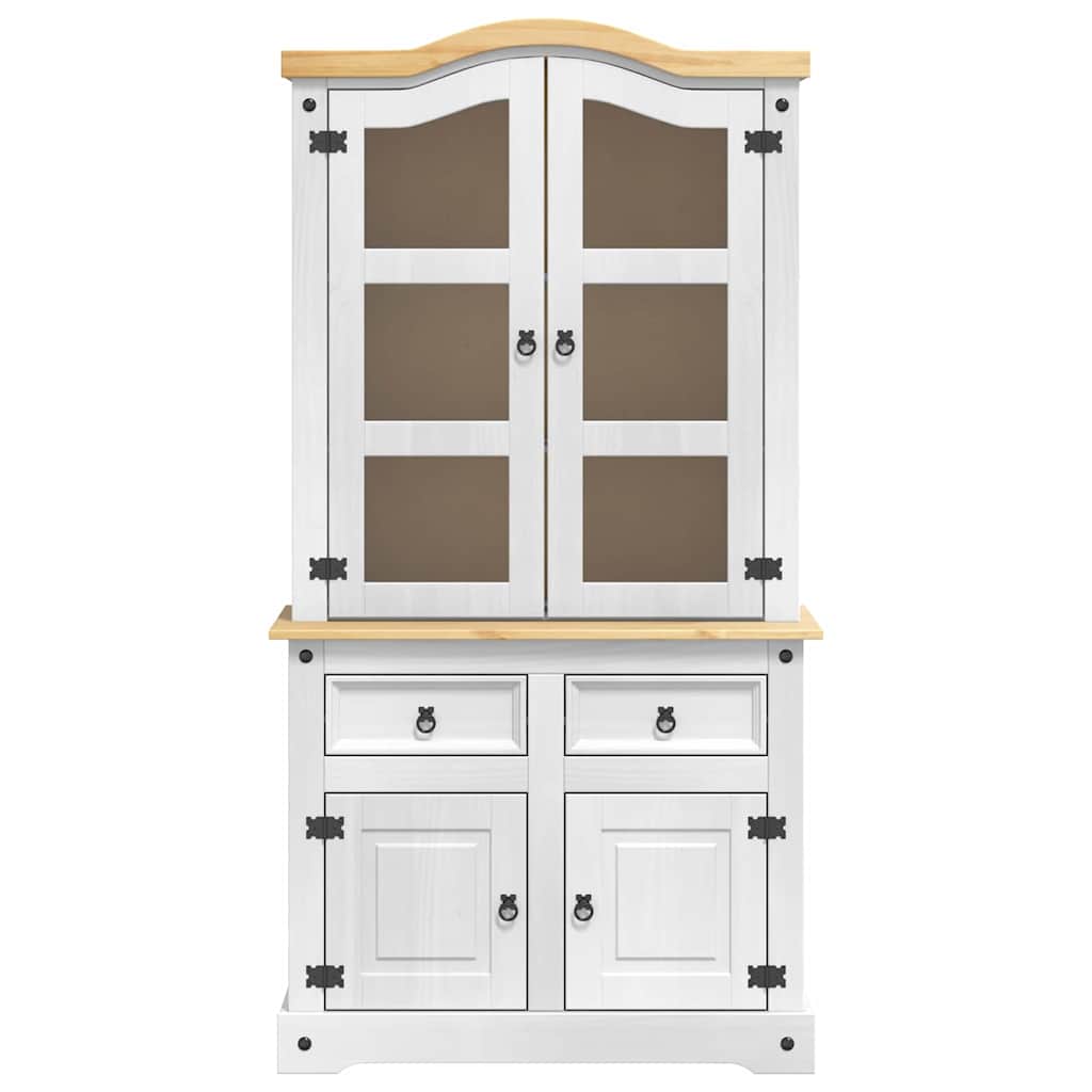 vidaXL Sideboard Corona White 100 x 48.5 x 179 cm Solid Pine Wood