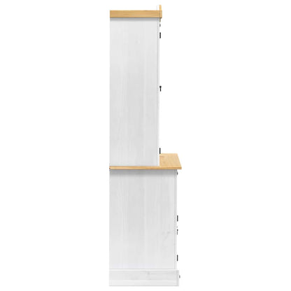vidaXL Sideboard Corona White 100 x 48.5 x 179 cm Solid Pine Wood