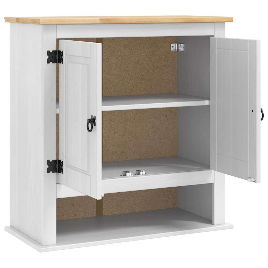 vidaXL Hanging Cabinet Corona White 70 x 33 x 71.5 cm Solid Pine Wood