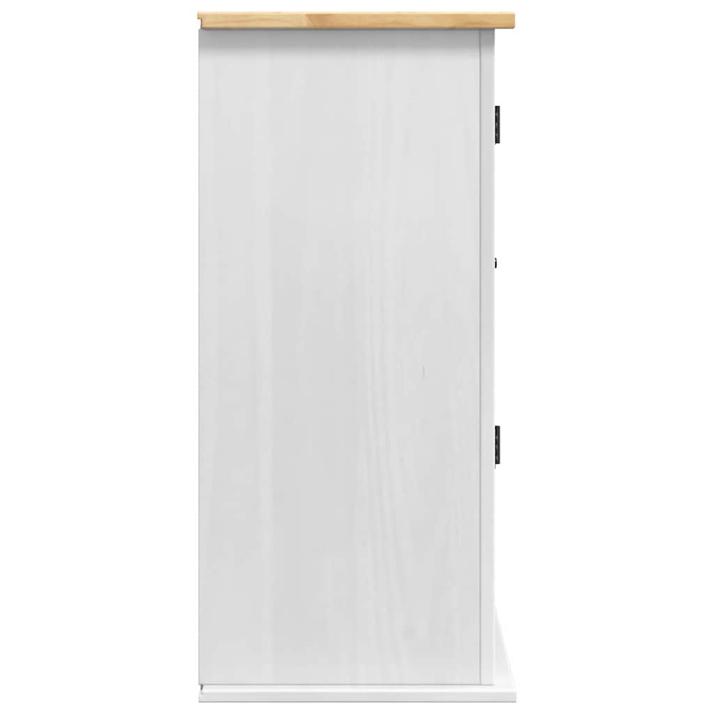 vidaXL Hanging Cabinet Corona White 70 x 33 x 71.5 cm Solid Pine Wood