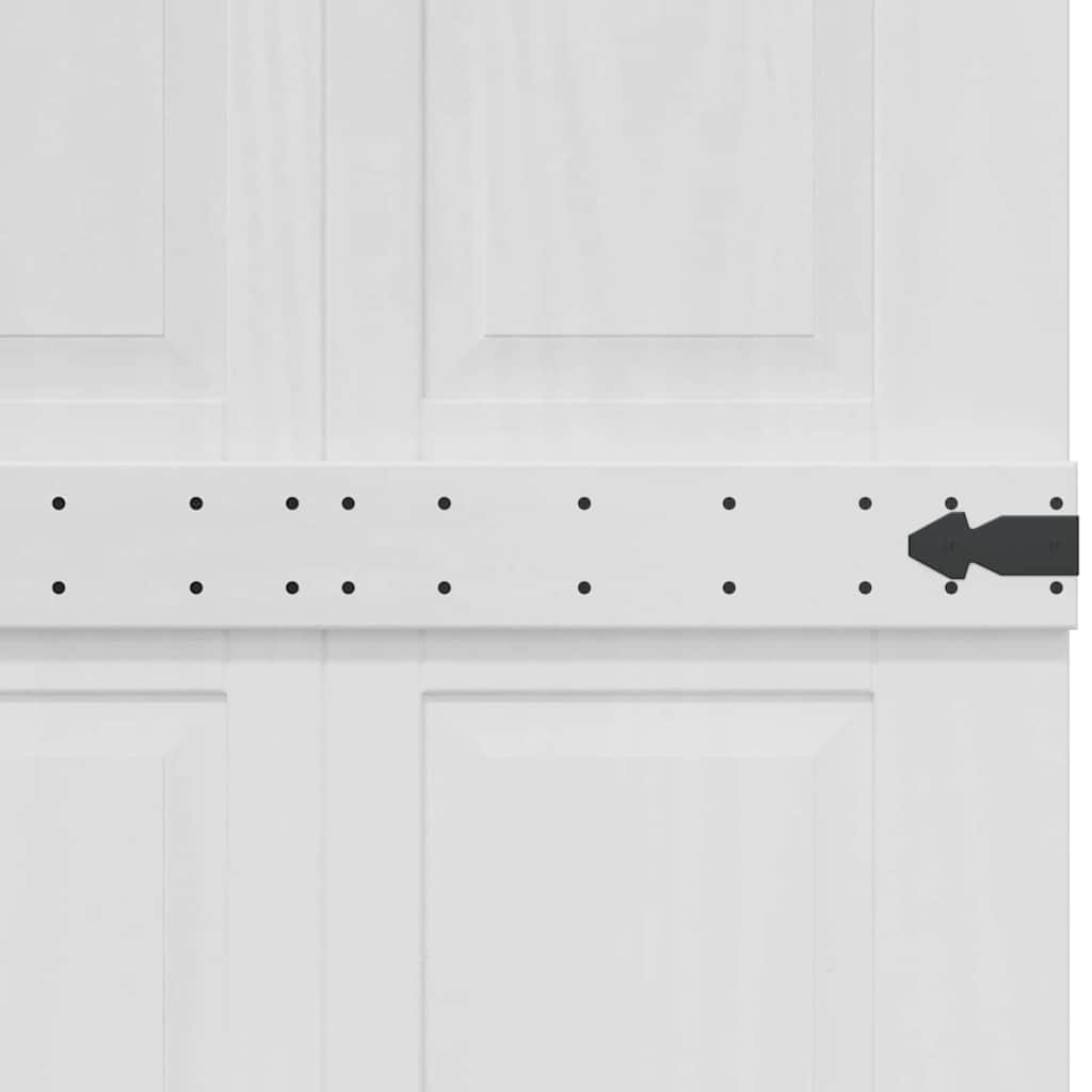 vidaXL Barn Door Corona White 70 x 210 cm Solid Pine Wood