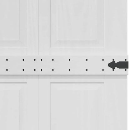 vidaXL Barn Door Corona White 70 x 210 cm Solid Pine Wood