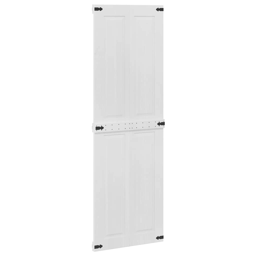 vidaXL Barn Door Corona White 70 x 210 cm Solid Pine Wood