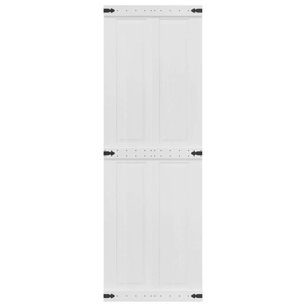 vidaXL Barn Door Corona White 70 x 210 cm Solid Pine Wood