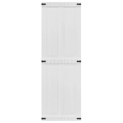 vidaXL Barn Door Corona White 70 x 210 cm Solid Pine Wood