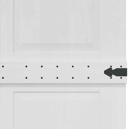 vidaXL Barn Door Corona White 80 x 210 cm Solid Pine Wood