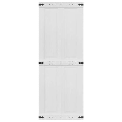 vidaXL Barn Door Corona White 80 x 210 cm Solid Pine Wood