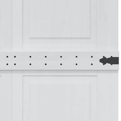 vidaXL Barn Door Corona White 90 x 210 cm Solid Pine Wood