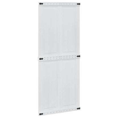 vidaXL Barn Door Corona White 90 x 210 cm Solid Pine Wood