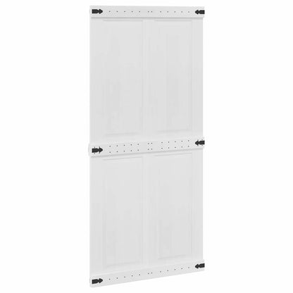 vidaXL Barn Door Corona White 100 x 210 cm Solid Pine Wood