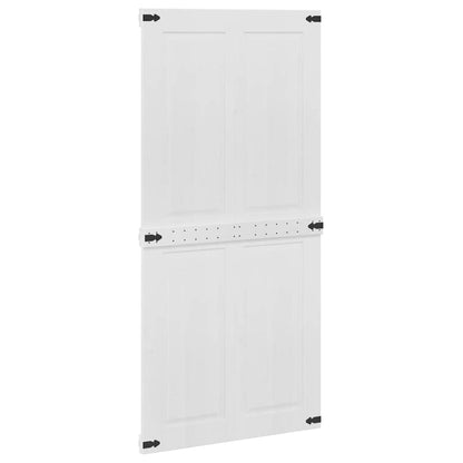 vidaXL Barn Door Corona White 100 x 210 cm Solid Pine Wood