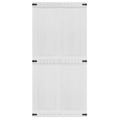 vidaXL Barn Door Corona White 100 x 210 cm Solid Pine Wood