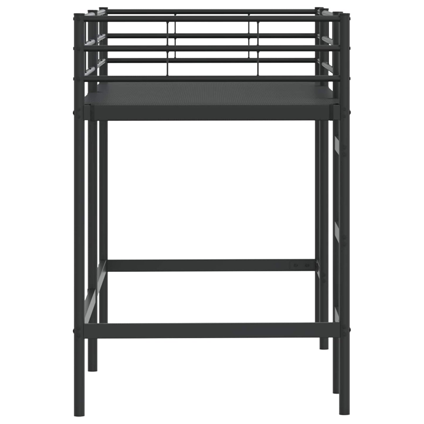 vidaXL Kids'Loft Bed Frame Plain Black 75 x 190 cm Steel