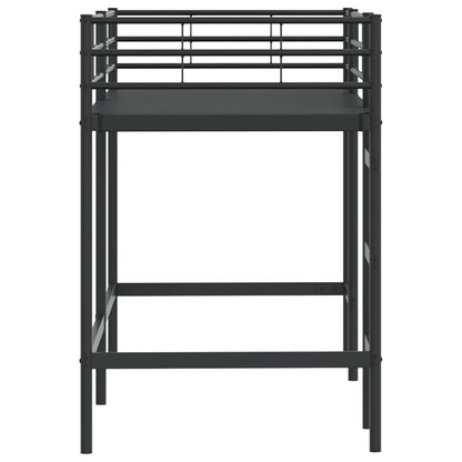vidaXL Kids'Loft Bed Frame Plain Black 100 x 190 cm Steel