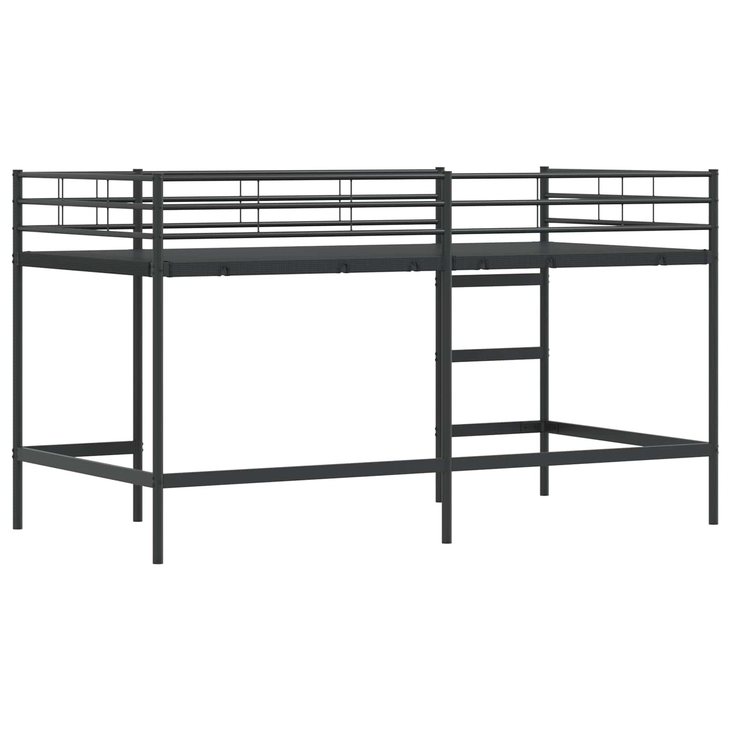 vidaXL Kids'Loft Bed Frame Black 99.5 x 200 cm Steel
