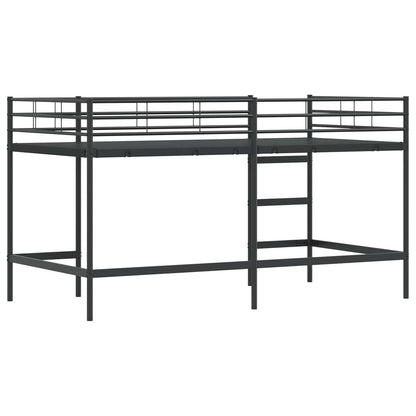 vidaXL Kids'Loft Bed Frame Black 99.5 x 200 cm Steel