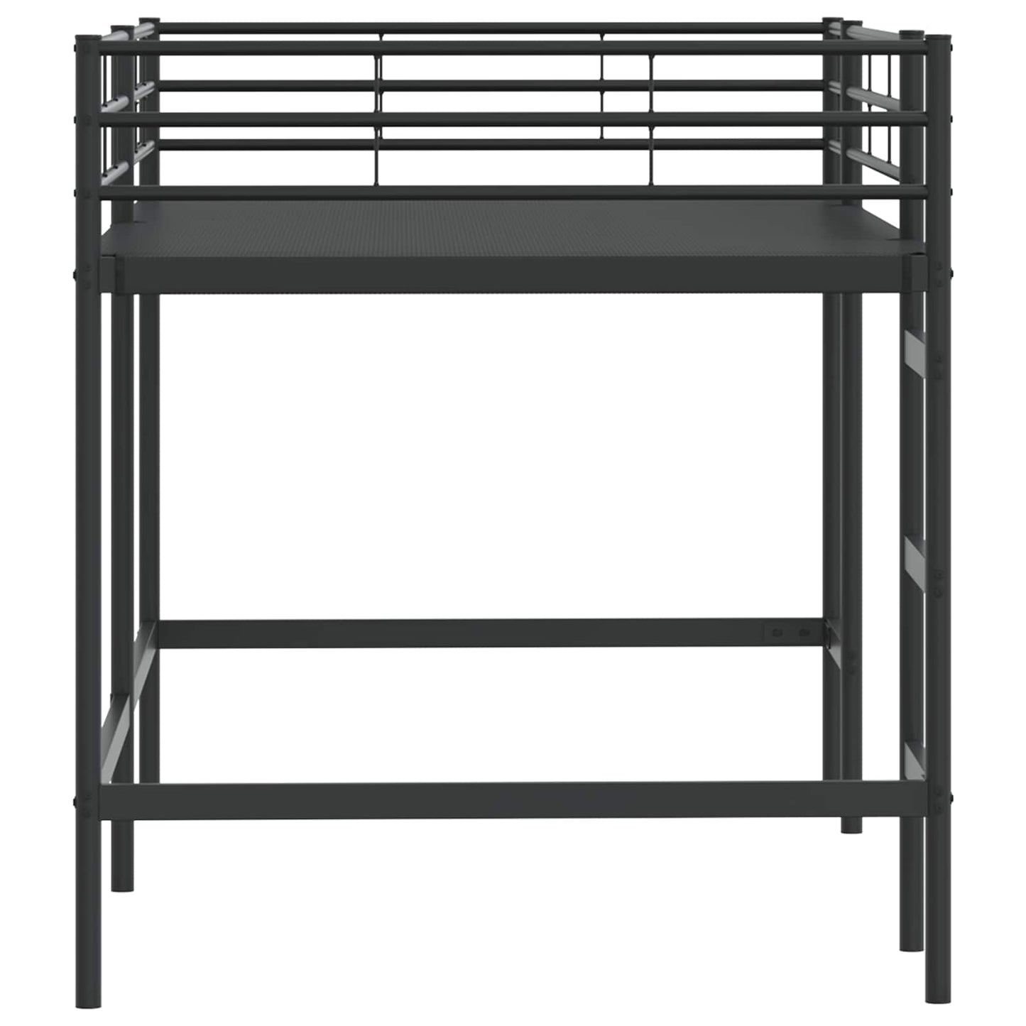vidaXL Kids'Loft Bed Frame Plain Black 107 x 203 cm Steel